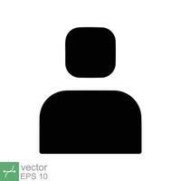 Profile icon. Simple flat style. Person, people, user avatar, pictogram, message, office business man concept. Vector illustration isolated on white background. EPS 10.