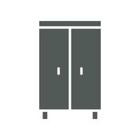 Wardrobe, Double door Closet simple line. Natural wooden Furniture, Room interior element cabinet for mobile concept and web design and apps. Vector illustration solid, glyph style. EPS 10