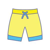 Men Beach shorts for swimming. Summertime Vacation. Swimming trunks, Surfing pants for shops app and stores symbol concept line Beach short icon. Vector illustration filled outline style EPS10