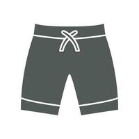 hombres playa pantalones cortos para nadar. Hora de verano vacaciones. nadando bañador, surf pantalones para tiendas aplicación y historias símbolo concepto línea playa corto icono. vector ilustración sólido, glifo estilo. eps 10