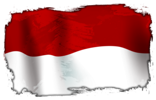 indonesisch rustikal Flagge mit Grunge Hintergrund png