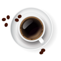 A Cup of Coffee with Top View png