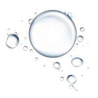 realistisch water bubbels in transparant achtergrond png