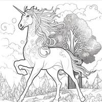 Unicorn Coloring Page photo