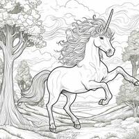 Unicorn Coloring Page photo