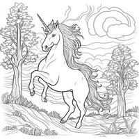 Unicorn Coloring Page photo