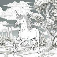 Unicorn Coloring Page photo