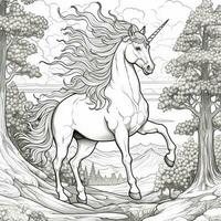 Unicorn Coloring Page photo