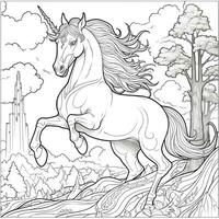 unicornio para colorear foto