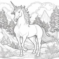 unicornio para colorear foto