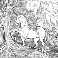 Unicorn Coloring Page photo