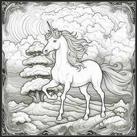 Unicorn Coloring Page photo