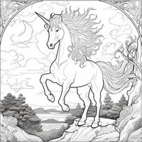 Unicorn Coloring Page photo