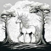 Unicorn Coloring Page photo