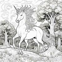 unicornio para colorear foto