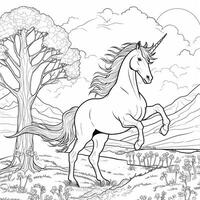 Unicorn Coloring Page photo