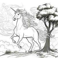 Unicorn Coloring Page photo