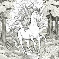 Unicorn Coloring Page photo