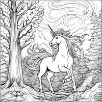 Unicorn Coloring Page photo