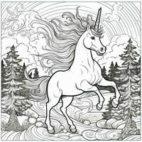 Unicorn Coloring Page photo