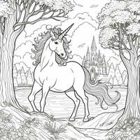 Unicorn Coloring Page photo