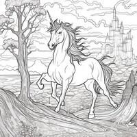 Unicorn Coloring Page photo