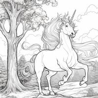 Unicorn Coloring Page photo