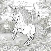 Unicorn Coloring Page photo