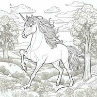 Unicorn Coloring Page photo