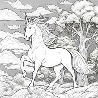 Unicorn Coloring Page photo