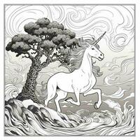 Unicorn Coloring Page photo