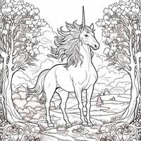 Unicorn Coloring Page photo