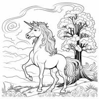 Unicorn Coloring Page photo