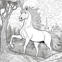 Unicorn Coloring Page photo