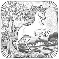 Unicorn Coloring Page photo