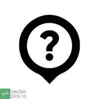 Question mark in bubble icon. Simple flat style. Help speech bubble symbol, ask, query, faq concept. Vector illustration isolated on white background. EPS 10.