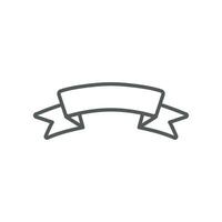 Red ribbons set for banner icon. vintage wave ribbon for your promotion, sale tag, business badge outline style silhouette vector illustration filled outline style. EPS10