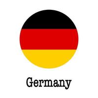 Flag of Germany in the round on white background. vector