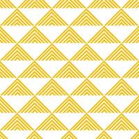 Seamless geometric pattern with yellow  triangle on white background. vector