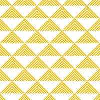 Seamless geometric pattern with yellow  triangle on white background. vector