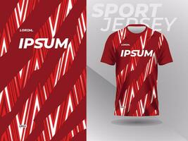 red abstract shirt sports jersey design for football soccer racing gaming cycling running vector