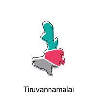 map of Tiruvannamalai colorful geometric modern outline, High detailed vector  illustration vector Design Template, suitable for your company