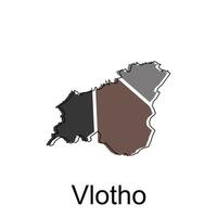 mapa de vlotho moderno describir, alto detallado vector ilustración diseño plantilla, adecuado para tu empresa