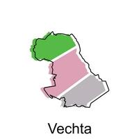 map of Vechta modern outline, High detailed vector illustration Design Template, suitable for your company