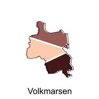 map of Volkmarsen modern outline, High detailed vector illustration Design Template, suitable for your company