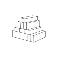 Beam Ladder Modern outline style icons. vector illustration on a white background.