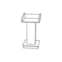 Podium Icon Furniture Logo Design Vector Template Illustration