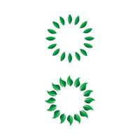 set of abstract leaves icons isolated on white background vector