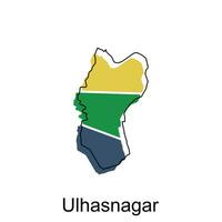 Ulhasnagar map. vector map of the India Country. Borders of for your infographic. Vector illustration design template