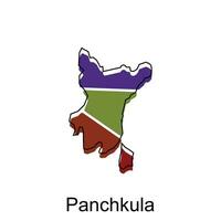 mapa de panchkula moderno describir, alto detallado vector ilustración diseño plantilla, adecuado para tu empresa